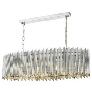 METAL ANTIQUE COLOR AND CHROME CHANDELIER 80 x 30 CM LOAD: 90 CM